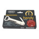 HANDY Waiter's folding knife all metal – 4-piece with corkscrew, bottle opener 236-NN-4