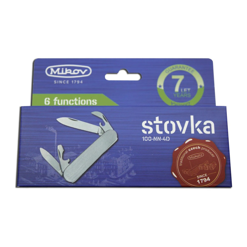 Pocket folding knife STOVKA 4-piece with bottle and can opener – full stainless steel 100-NN-4