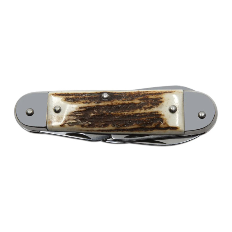STOVKA hunting folding knife 6-piece with corkscrew, bottle opener and can opener – antler ha