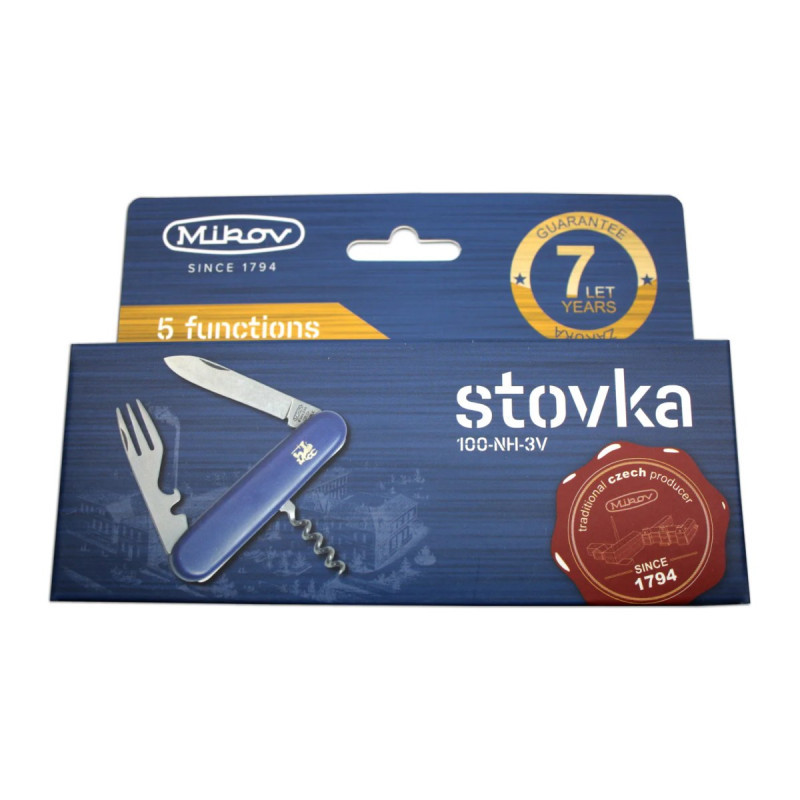 Pocket folding knife STOVKA 3-piece with corkscrew and fork 100-NH-3V