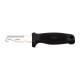 Electrician knife QUATTRO fixed black with boot 349-NH-1