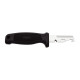 Electrician knife QUATTRO fixed black with boot 349-NH-1