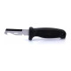 Electrician knife QUATTRO fixed black with boot 349-NH-1