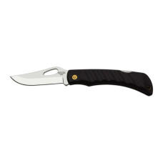 Pocket folding knife CROCODILE black handle scale, blade with hole 243-NH-1/B