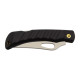 Pocket folding knife CROCODILE black handle scale, blade with hole 243-NH-1/B