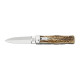 OTF knife PREDATOR 3-piece with bottle opener and can opener – handle scale antler 241-NP-3