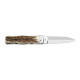 OTF knife PREDATOR 3-piece with bottle opener and can opener – handle scale antler 241-NP-3