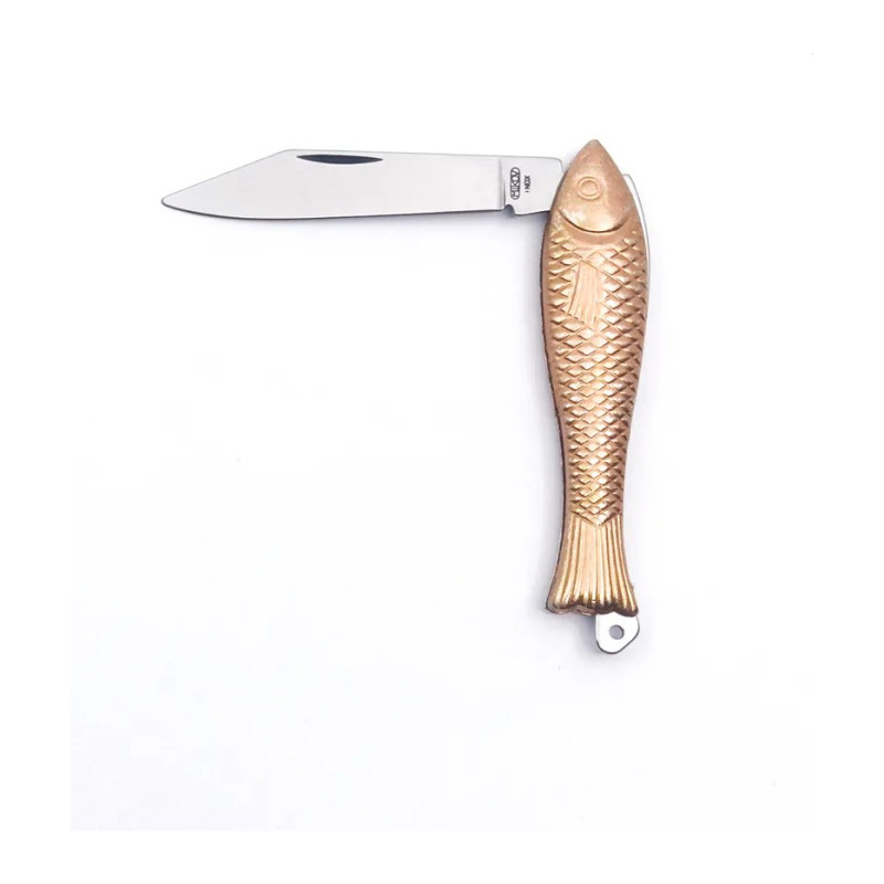 Pocket folding knife RYBIČKA – yellow 130-NZn-1/ZL