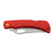Folding knife CROCODILE red handle scale, blade with hole 243-NH-1/B