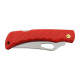 Folding knife CROCODILE red handle scale, blade with hole 243-NH-1/B