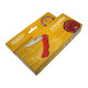 Folding knife CROCODILE red handle scale, blade with hole 243-NH-1/B