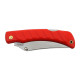 Folding knife CROCODILE red handle scale, blade with pin 243-NH-1/C