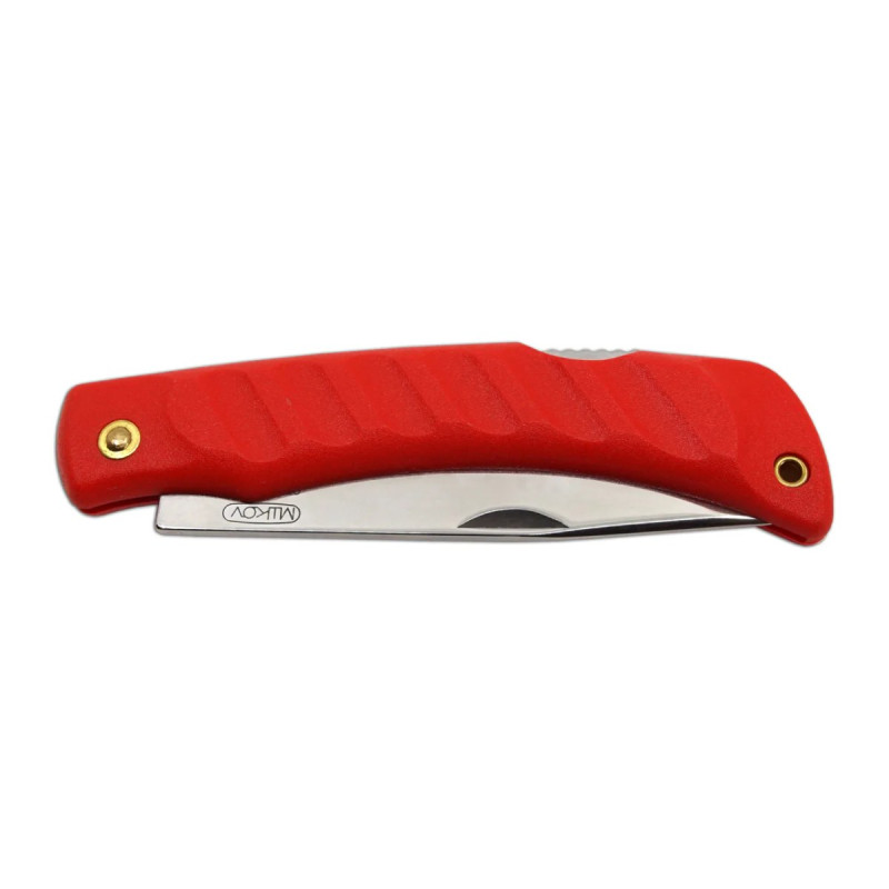 Pocket folding knife CROCODILE red handle scale 243-NH-1