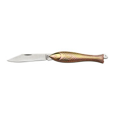 Кишеньковий ніж RYBIČKA – жовтий стоунвош 130-NZn-1/ZL – STONEWASH