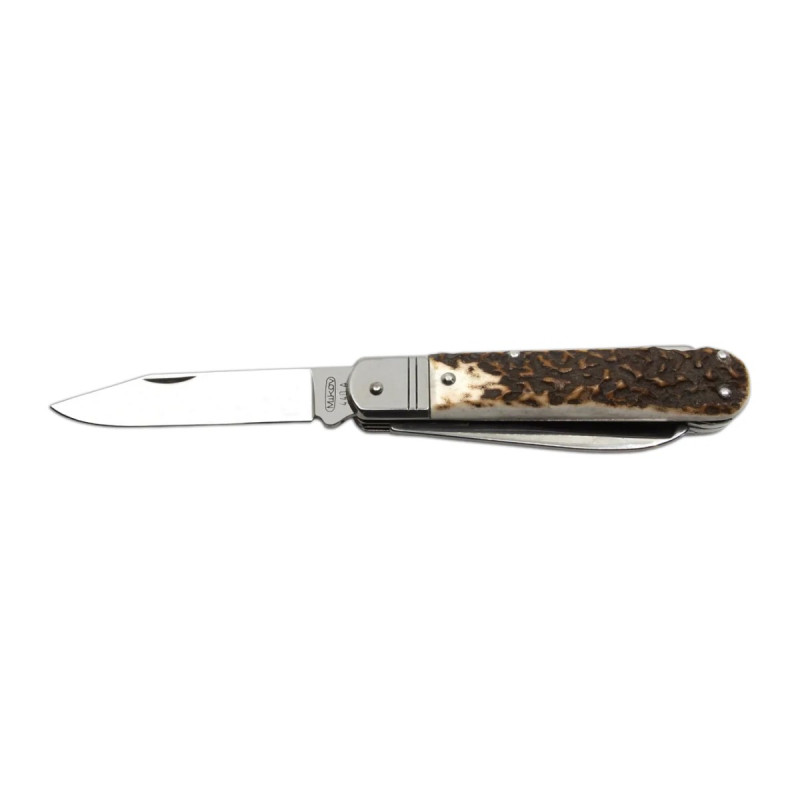 Hunting folding knife FIXIR 3-piece with saw and pick – handle scale antler 232-XP-3