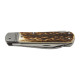 Hunting folding knife FIXIR 4-piece with saw, pick, and corkscrew – handle scale antler 232-XP-4V