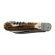 Hunting folding knife FIXIR 4-piece with saw, pick, and corkscrew – handle scale antler 232-XP-4V