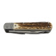 Hunting folding knife FIXIR 6-piece with saw, pick, and corkscrew – handle scale antler 232-XP-6V