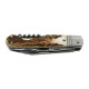 Hunting folding knife FIXIR 6-piece with saw, pick, and corkscrew – handle scale antler 232-XP-6V