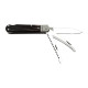 Hunting folding knife FIXIR 3-piece with saw and pricker – handle scale buffalo horn 232-XR-3
