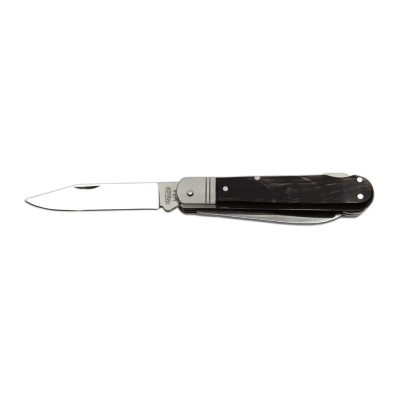 Hunting folding knife FIXIR 3-piece with saw and pricker – handle scale buffalo horn 232-XR-3