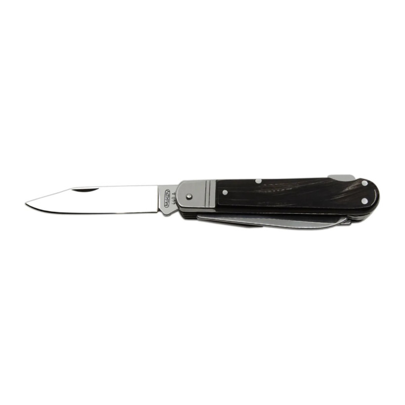 Hunting folding knife FIXIR 6-piece with saw, pick, corkscrew, and bottle and can opener – buffalo horn handle scale 232-XR-6V